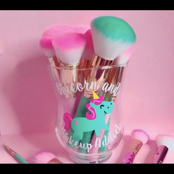 Other - Unicorn makeup clear brush holder
